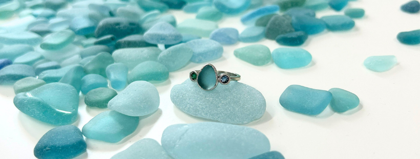 Lita Sea Glass Jewelry Sea Glass Engagement Rings