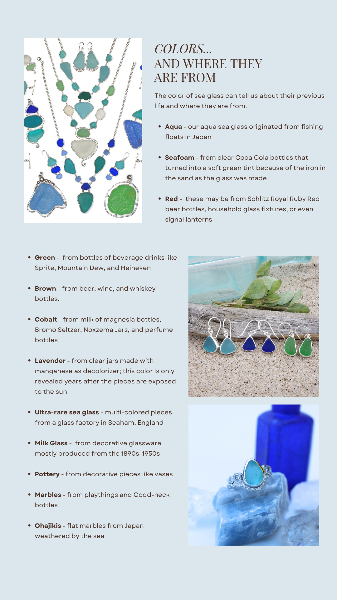 What is sea glass made from?